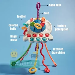 Montessori Ufo Silicone Pulling Toy