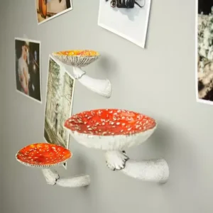 Mushroom Hanging Shelf Resin Wall Floating Shelf