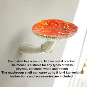 Mushroom Hanging Shelf Resin Wall Floating Shelf