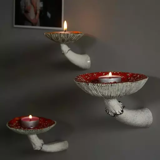 Mushroom Hanging Shelf Resin Wall Floating Shelf