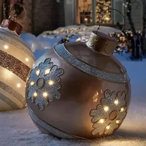 Outdoor Christmas Inflatable Decorated Ball Giant Christmas Inflatable Ball Christmas Tree Decorations