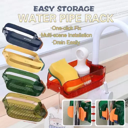 2 in 1 Home Sink Organizer Faucet Hanging Drain Rack