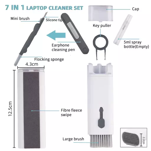 7 in 1 Multifunctional Portable Cleaning Pen Cleaner Keycap Puller Kit