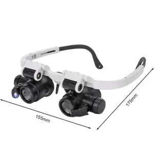 LED Lights Glasses Magnifier 8x 15x 23x