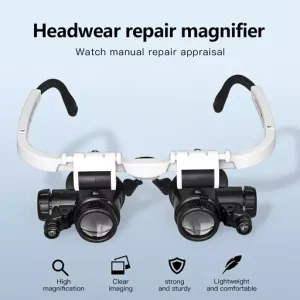 LED Lights Glasses Magnifier 8x 15x 23x