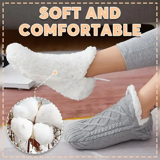 Plus Velvet Thickening Socks Shoes Polyester Winter Warm Indoor Home Socks