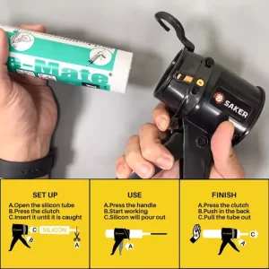 Saker Portable Silicone Caulking Gun