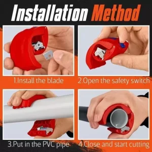 Portable Cutter for Plastic Pipes and Sealing Sleeves Water Pipe Cutter