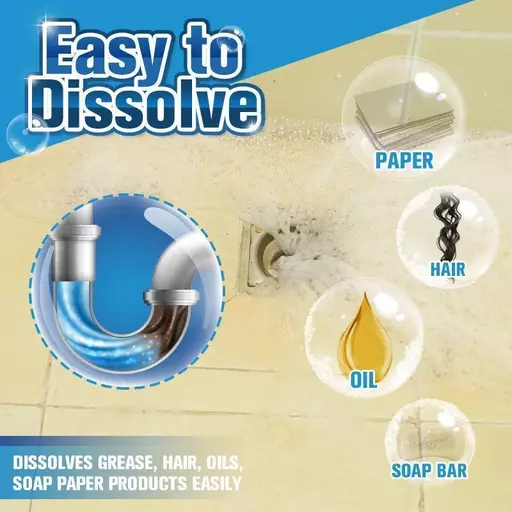 Cleaning Supplies Pipe Dredge, Powerful Sink Bubble Bombs Fast Foaming Pipe  Cleaner Powder Dredge Agent For Kitchen Toilet Pipe Quick Cleaning Tool