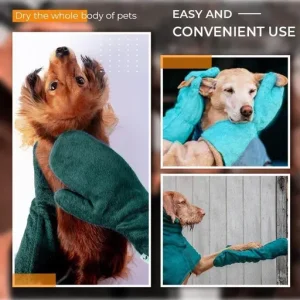 Super Absorbent Pet Drying Mitts Microfiber Pet Bath Towels