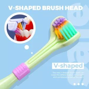 Three Sided Soft Hair Tooth Toothbrush Ultra Fine Soft Bristle Adult Toothbrush