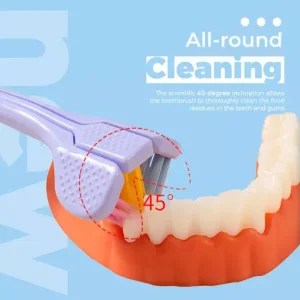 Three Sided Soft Hair Tooth Toothbrush Ultra Fine Soft Bristle Adult Toothbrush