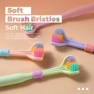 Three Sided Soft Hair Tooth Toothbrush Ultra Fine Soft Bristle Adult Toothbrush