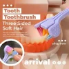 Three Sided Soft Hair Tooth Toothbrush Ultra Fine Soft Bristle Adult Toothbrush