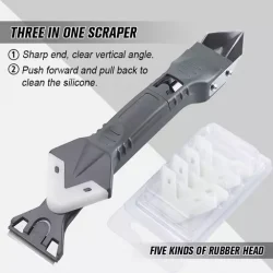 3 in 1 Silicone Caulking Tools Glass Glue Angle Scraper