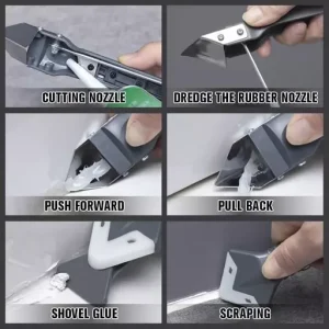 3 in 1 Silicone Caulking Tools Glass Glue Angle Scraper