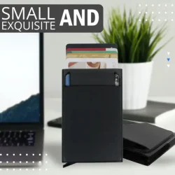 Pop-out RFID Card Holder Slim Aluminum Wallet Card Storage