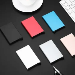 Pop-out RFID Card Holder Slim Aluminum Wallet Card Storage