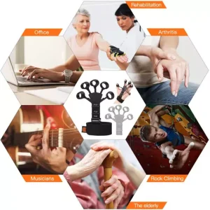 6 Resistant Level Finger Exerciser and Finger Stretcher
