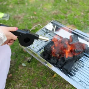 Hand Crank BBQ Fan Portable Barbeque Air Blower