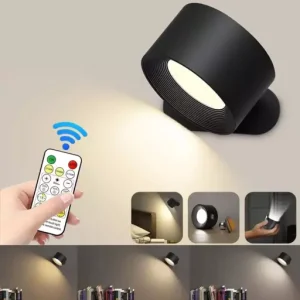 USB Rechargeable LED Wall Sconce Light with Touch & Remote Control