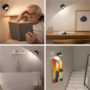 USB Rechargeable LED Wall Sconce Light with Touch & Remote Control