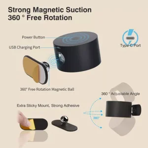 USB Rechargeable LED Wall Sconce Light with Touch & Remote Control