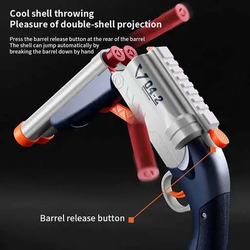 Double Barrel Soft Bullet Launcher Toy Gun