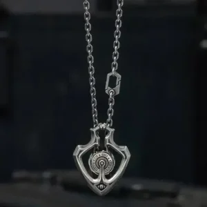 Mechanical Rotating Gear Vintage Necklace