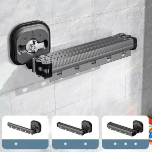 Collapsible Wall Mounted Clothes Drying Rack Retractable Laundry Clothes Rack