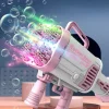 Automatic Flashing Rocket Launcher Bubble Gun
