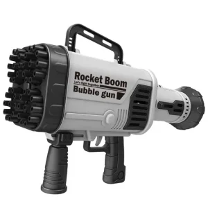 Automatic Flashing Rocket Launcher Bubble Gun