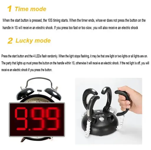 Electric Shock Lie Detector Roulette Game Machine