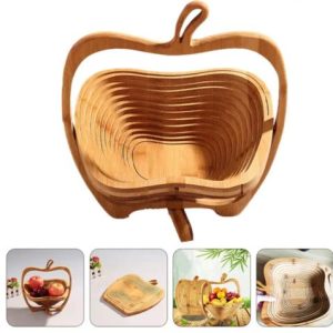 Foldable All-Natural Wooden Fruit Bowl