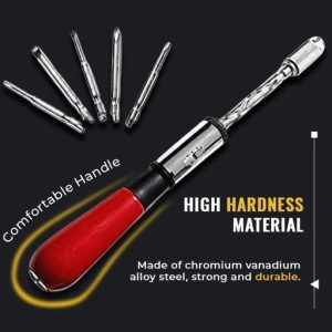 Push Pull Ratchet Screwdriver Set 6 in 1 Press Type Semi-Automatic Rotating Spiral Screw Driver