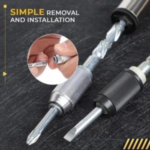 Push Pull Ratchet Screwdriver Set 6 in 1 Press Type Semi-Automatic Rotating Spiral Screw Driver
