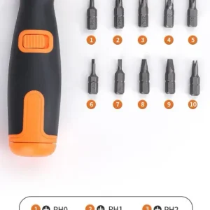10-in-1 Multi-Angle Portable Ratchet Screwdriver