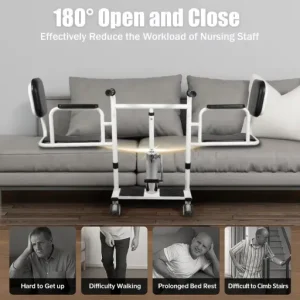 4-in-1 Shower & Transport Hydraulic Patient Lift Nursing Chair