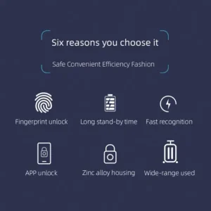 Fingerprint Auto USB Rechargeable Lock