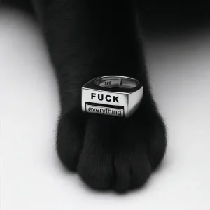 Fuck You Everything Rotating Mood Control Ring