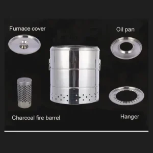 Smokeless BBQ Time Stainless Steel Camping Grill