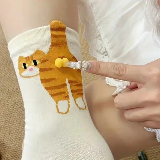 Cute Cat Butt Cartoon Socks