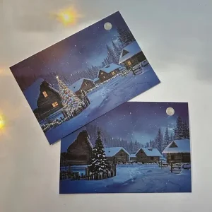 Happy Christmas Village Light-Up Led Postcard