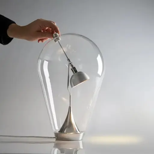 Glass Halo Sculptural Table Lamp