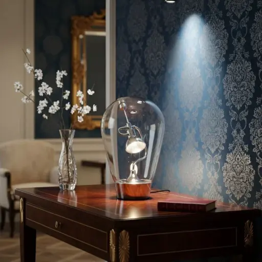 Glass Halo Sculptural Table Lamp