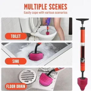 High-Pressure Quick Cleaner Toilet Unblocker Plunger