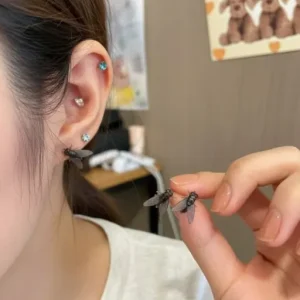 Realistic Fly Abstract Earrings
