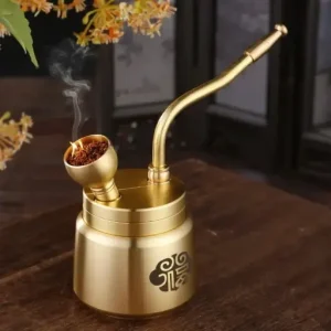 Artisan Brass Pipe Aromatherapy Incense Burner