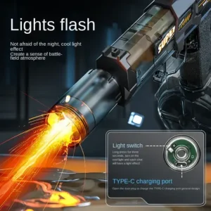 Electric Flame Effect Water Spray Blaster Toy Gun