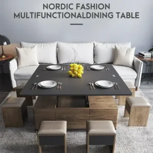 Space Saving Modern Convertible Folding Lift Coffee Table